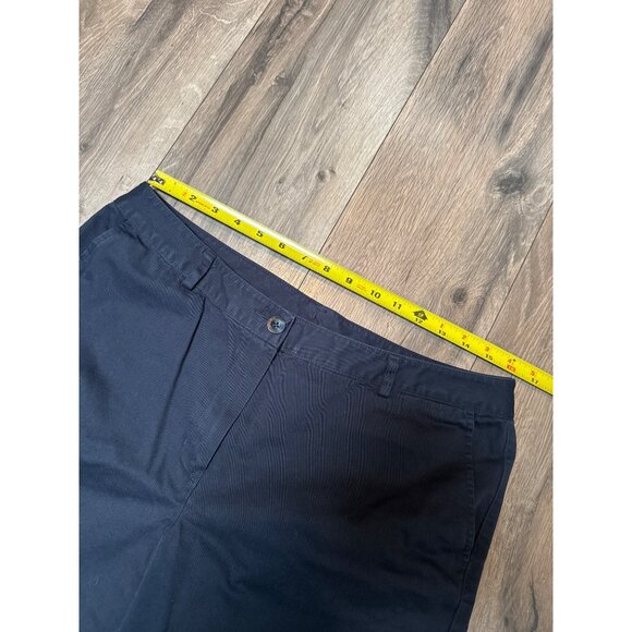 L.L. Bean Womens Favorite Fit Navy Blue Pants Size 12 Regular Chino Flat Front S - Picture 4 of 8